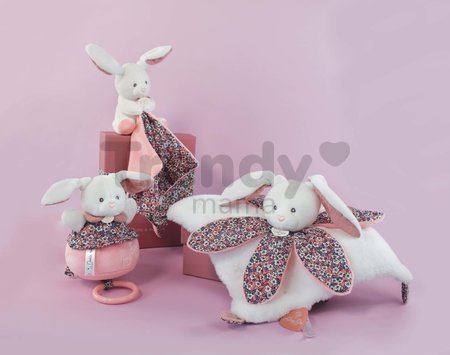 Plyšový zajačik s melódiou Music Box Boh'aime Doudou et Compagnie ružový 14 cm v darčekovom balení od 0 mes
