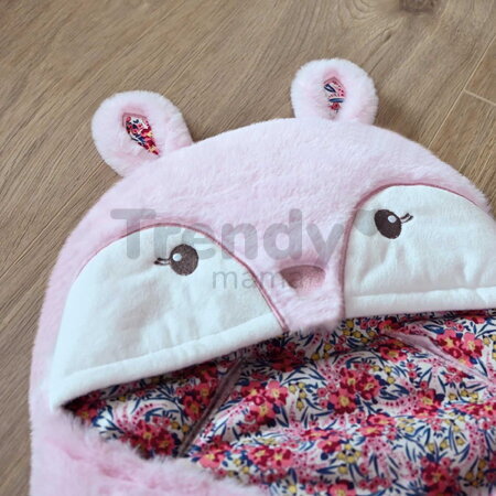 Plyšová zavinovačka pre bábätká Baby Nest Deer Boh'aime Doudou et Compagnie ružová 70 cm od 0 mes DC4031