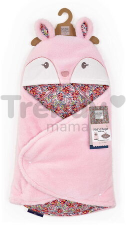 Plyšová zavinovačka pre bábätká Baby Nest Deer Boh'aime Doudou et Compagnie ružová 70 cm od 0 mes DC4031