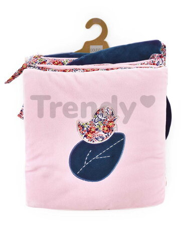 Mantinel do postieľky Deer Boh'aime Cot Bumper Doudou et Compagnie ružový 180*130 cm od 0 mes DC4033