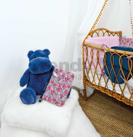 Plyšový obal na zdravotnú dokumentáciu dieťaťa Deer Boh'aime Protection of Health Book Doudou et Compagnie ružový 22 cm od 0 mes DC4035