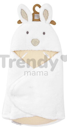Plyšová zavinovačka pre bábätká Happy Wild Baby Nest Doudou et Compagnie biela 70 cm od 0 mes DC4041