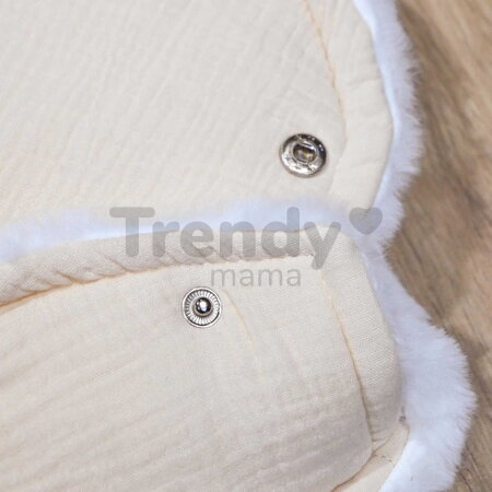 Plyšová zavinovačka pre bábätká Happy Wild Baby Nest Doudou et Compagnie biela 70 cm od 0 mes DC4041