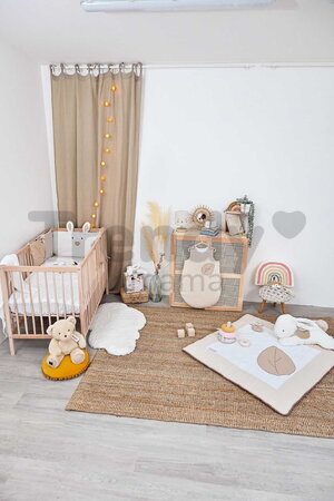 Mantinel do postieľky Happy Wild Cot Bumper Doudou et Compagnie béžový 180*130 cm od 0 mes DC4043