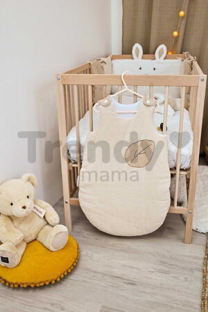 Spací vak pre bábätko Happy Wild Baby Sleeping Bag Doudou et Compagnie béžový 70 cm od 0-6 mes DC4042