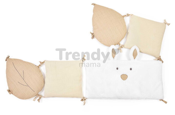Mantinel do postieľky Happy Wild Cot Bumper Doudou et Compagnie béžový 180*130 cm od 0 mes DC4043