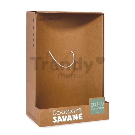 Plyšová žirafa s hrkálkou Couleurs Savane Doudou et Compagnie červená 15 cm od 0 mes