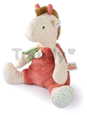 Plyšová žirafa Couleurs Savane Doudou et Compagnie červená 30 cm od 0 mes