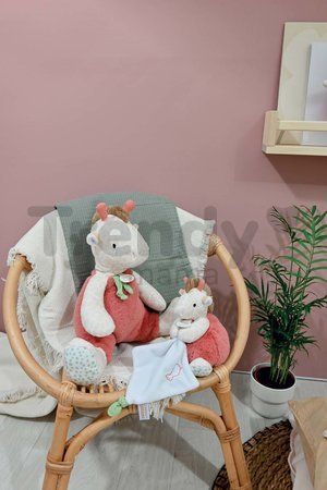 Plyšová žirafa Couleurs Savane Doudou et Compagnie červená 30 cm od 0 mes