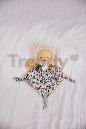 Plüss oroszlán dédelgetéshez csörgővel Lion Rattle Boh'aime Doudou et Compagnie ajándékcsomagolásban sárga 22 cm 0 hó-tól