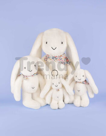 Plyšový zajačik Fleurette the Bunny White Doudou et Compagnie biely 25 cm od 0 mes