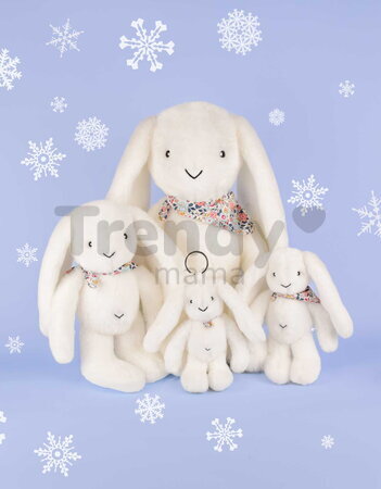 Plyšový zajačik Fleurette the Bunny White Doudou et Compagnie biely 25 cm od 0 mes