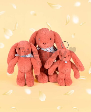 Plyšový zajko Fleurette the Bunny Terracotta Doudou et Compagnie oranžový 35 cm od 0 mes
