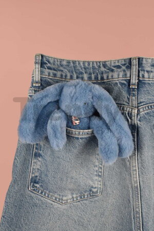 Plyšový zajačik prívesok na kľúče Bunny Keyring Doudou et Compagnie viac farieb 18 cm od 24 mes DC4295