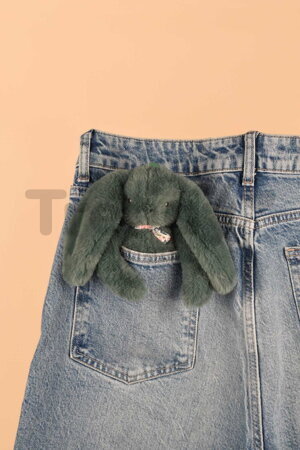 Plyšový zajačik prívesok na kľúče Bunny Keyring Doudou et Compagnie viac farieb 18 cm od 24 mes DC4295