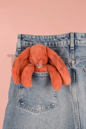 Plyšový zajačik prívesok na kľúče Bunny Keyring Doudou et Compagnie viac farieb 18 cm od 24 mes DC4295