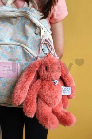 Plyšový zajačik prívesok na kľúče Bunny Keyring Doudou et Compagnie viac farieb 18 cm od 24 mes DC4295