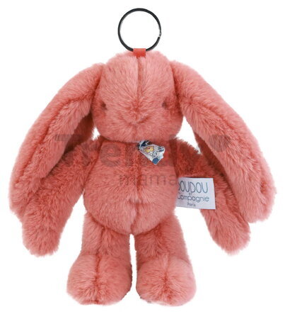 Plyšový zajačik prívesok na kľúče Bunny Keyring Doudou et Compagnie viac farieb 18 cm od 24 mes DC4295