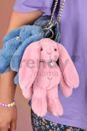 Plyšový zajačik prívesok na kľúče Bunny Keyring Doudou et Compagnie viac farieb 18 cm od 24 mes DC4295