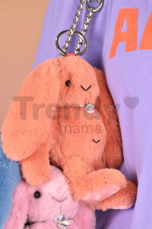 Plyšový zajačik prívesok na kľúče Bunny Keyring Doudou et Compagnie viac farieb 18 cm od 24 mes DC4295