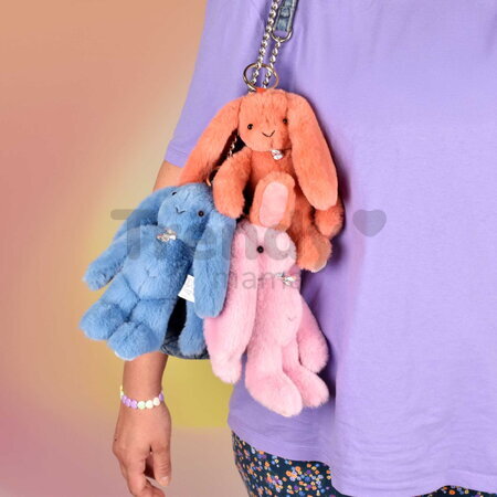 Plyšový zajačik prívesok na kľúče Bunny Keyring Doudou et Compagnie viac farieb 18 cm od 24 mes DC4295