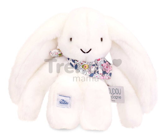 Plyšový zajačik Fleurette the Bunny White Doudou et Compagnie biely 25 cm od 0 mes