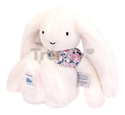 Plyšový zajačik Fleurette the Bunny White Doudou et Compagnie biely 25 cm od 0 mes