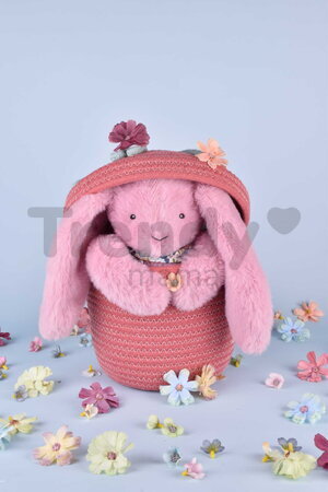 Plyšový zajačik Fleurette the Bunny Grenadine Doudou et Compagnie ružový 25 cm od 0 mes