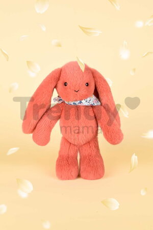 Plyšový zajačik Fleurette the Bunny Terracotta Doudou et Compagnie oranžový 25 cm od 0 mes