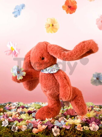 Plyšový zajačik Fleurette the Bunny Terracotta Doudou et Compagnie oranžový 25 cm od 0 mes