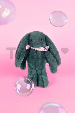 Plyšový zajačik Fleurette the Bunny Eucalyptus Doudou et Compagnie zelený 25 cm od 0 mes