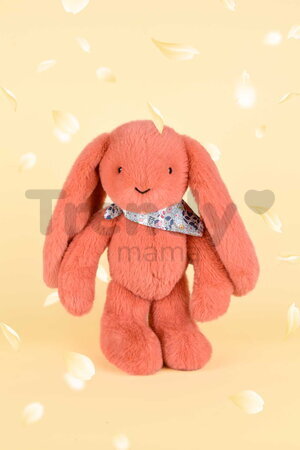 Plyšový zajko Fleurette the Bunny Terracotta Doudou et Compagnie oranžový 35 cm od 0 mes