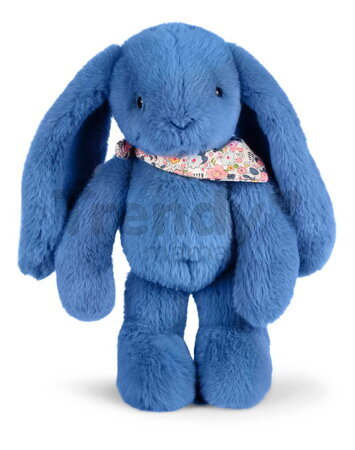 Plyšový zajko Fleurette the Bunny Blue Doudou et Compagnie modrý 35 cm od 0 mes