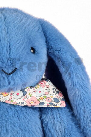 Plyšový zajko Fleurette the Bunny Blue Doudou et Compagnie modrý 35 cm od 0 mes