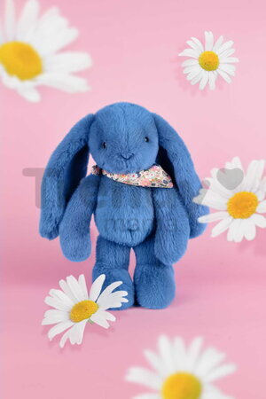 Plyšový zajko Fleurette the Bunny Blue Doudou et Compagnie modrý 35 cm od 0 mes