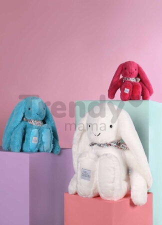 Plyšový zajačik Bunny Fleurette Turquoise Doudou et Compagnie modrý 35 cm od 0 mes DC4595