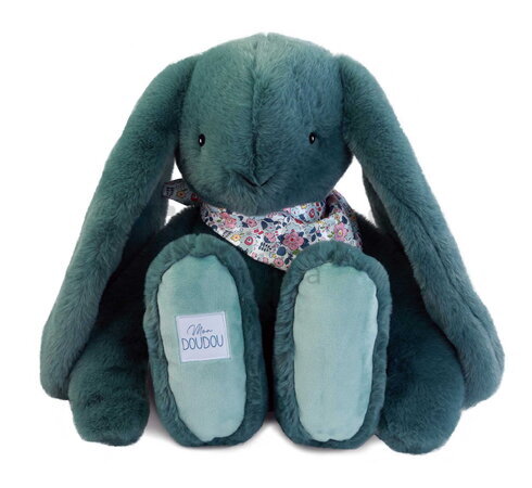Plyšový zajac Fleurette the Bunny Eucalyptus Doudou et Compagnie zelený 50 cm od 0 mes