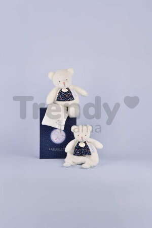 Plyšový macko svietiaci v tme Moonlight Collection Plush Doudou et Compagnie v darčekovom balení biely 28 cm od 0 mes