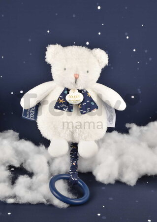 Plyšový medvedík s melódiou svietiaci v tme Moonlight Collection Music Box Doudou et Compagnie v darčekovom balení biely 17 cm od 0 mes