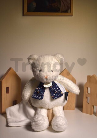 Plyšový macko svietiaci v tme Moonlight Collection Plush Doudou et Compagnie v darčekovom balení biely 28 cm od 0 mes