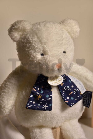Plyšový macko svietiaci v tme Moonlight Collection Plush Doudou et Compagnie v darčekovom balení biely 28 cm od 0 mes