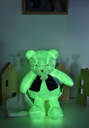 Plyšový macko svietiaci v tme Moonlight Collection Plush Doudou et Compagnie v darčekovom balení biely 28 cm od 0 mes