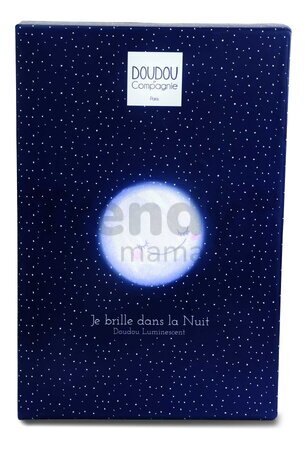 Plyšový macko svietiaci v tme Moonlight Collection Plush Doudou et Compagnie v darčekovom balení biely 28 cm od 0 mes