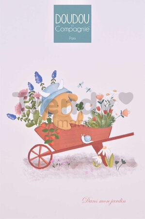 Plyšová kravička s handričkou na maznanie Aneth the Cow In my Garden Pantin with a Comforter Doudou et Compagnie v darčekovom balení 28 cm od 0 mes DC