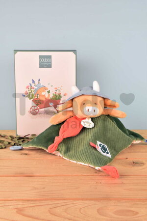 Plyšová kravička na maznanie Aneth the Cow In my Garden Doudou et Compagnie v darčekovom balení 27 cm od 0 mes DC4322