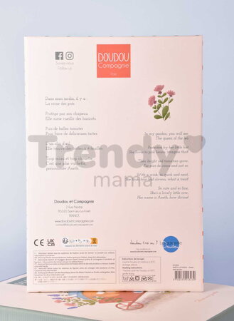 Plyšová kravička s handričkou na maznanie Aneth the Cow In my Garden Pantin with a Comforter Doudou et Compagnie v darčekovom balení 28 cm od 0 mes DC