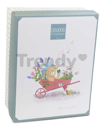 Plyšová kravička s melódiou Aneth the Cow In my Garden Music Box Doudou et Compagnie v darčekovom balení 20 cm od 0 mes DC4324