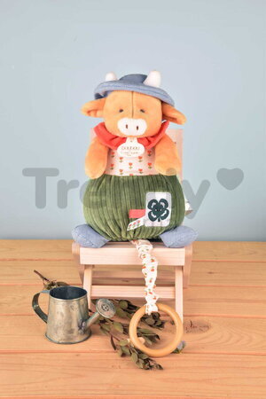 Plyšová kravička s melódiou Aneth the Cow In my Garden Music Box Doudou et Compagnie v darčekovom balení 20 cm od 0 mes DC4324