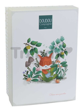 Plyšová líška s klipom na cumlík Romarin the Fox In my Garden Dummy Holder Doudou et Compagnie v darčekovom balení 19 cm od 0 mes