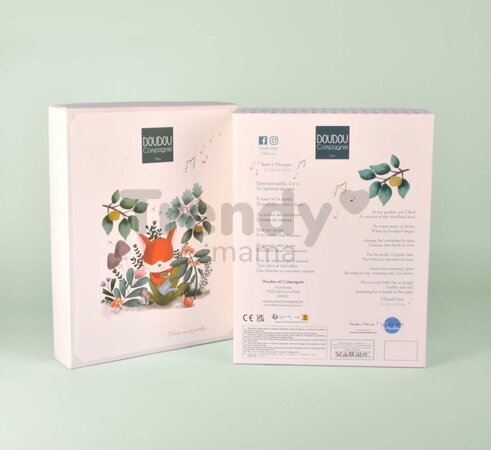 Plyšová líška na maznanie Romarin the Fox In my Garden Doudou et Compagnie v darčekovom balení 27 cm od 0 mes DC4327